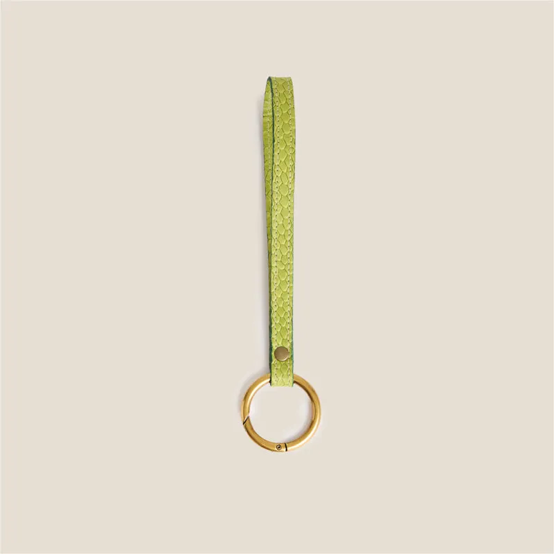 Wristlet Lanyard - Leather Lime Boa sold by Parker Thatch product image thumbnail 2