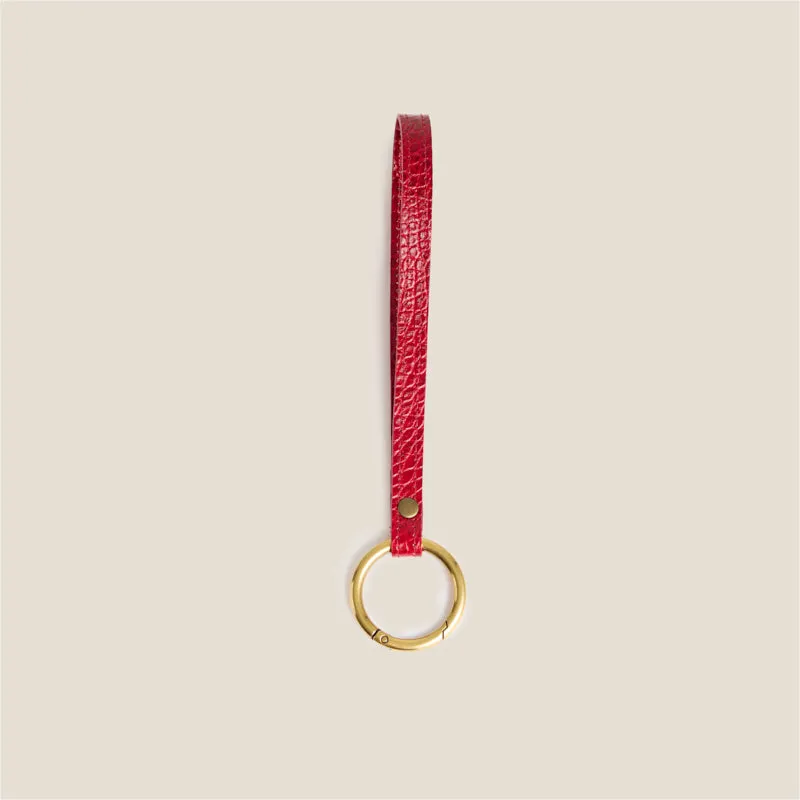Wristlet Lanyard - Leather Red Croco sold by Parker Thatch product image thumbnail 3