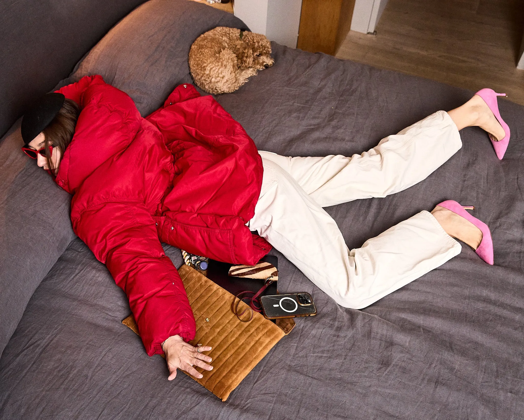 Laptop Pouch - Suede Caramel Quilted sold by Parker Thatch product image thumbnail 4