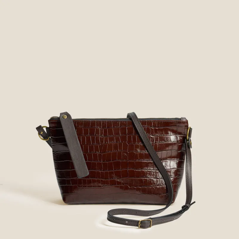 Big Buddy - Leather Chocolate Croco sold by Parker Thatch