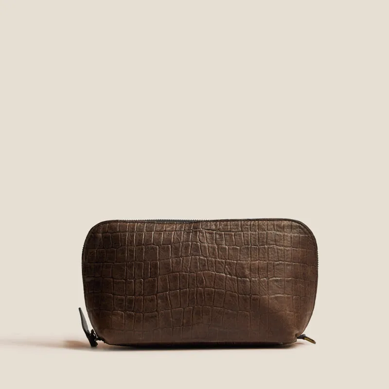 Keeper Clutch - Leather Chocolate Gator sold by Parker Thatch product image thumbnail 4