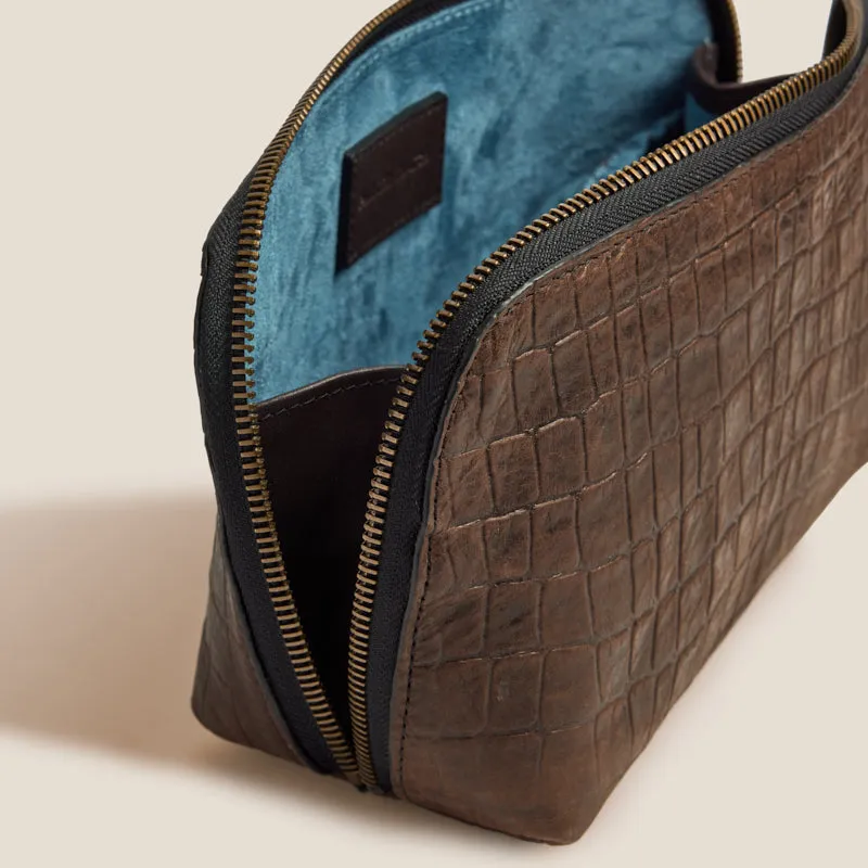 Keeper Clutch - Leather Chocolate Gator sold by Parker Thatch product image thumbnail 5