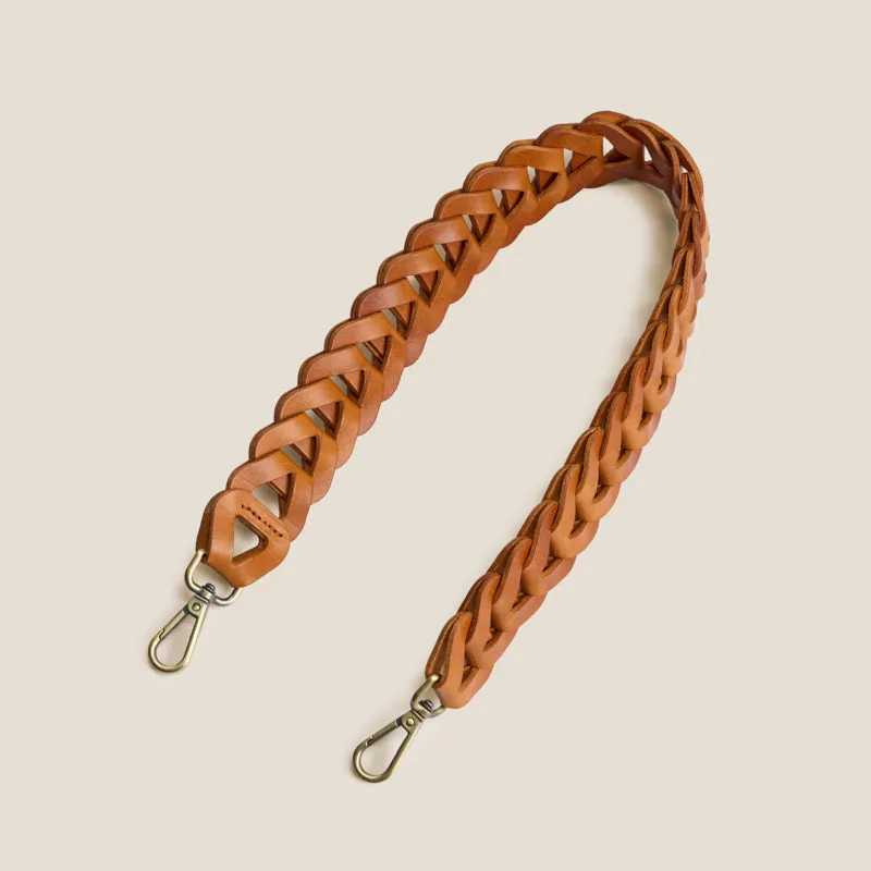Leather Link Shoulder Strap - Cognac sold by Parker Thatch