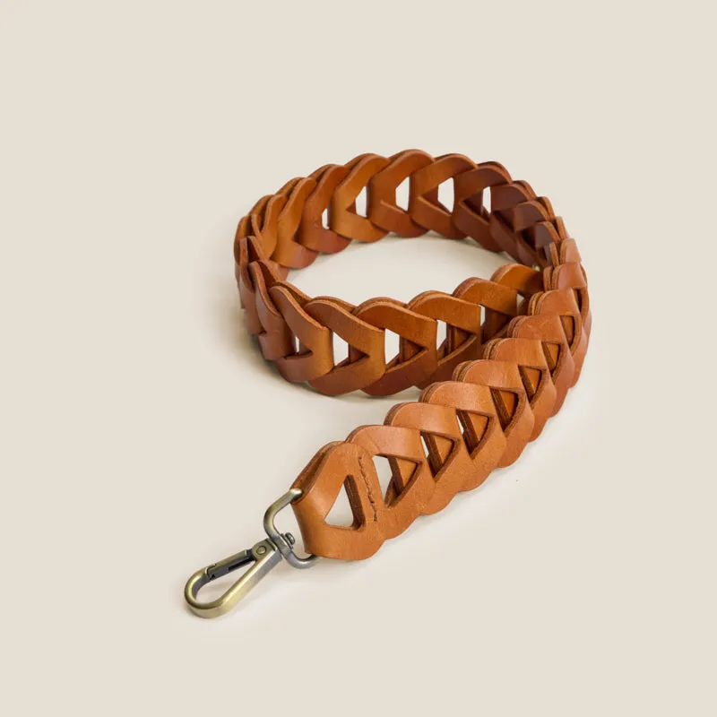 Leather Link Shoulder Strap - Cognac sold by Parker Thatch product image thumbnail 2