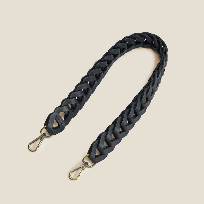 Leather Link Shoulder Strap - Black sold by Parker Thatch
