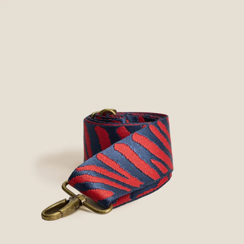 Adjustable Crossbody Strap - Navy & Red Tiger sold by Parker Thatch