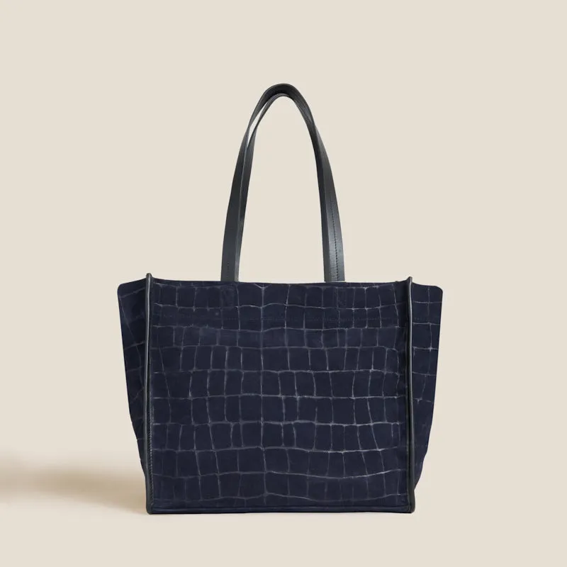 Framed Mimi - Suede Navy Croco sold by Parker Thatch product image thumbnail 3