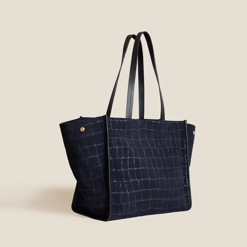 Framed Mimi - Suede Navy Croco sold by Parker Thatch product image thumbnail 5