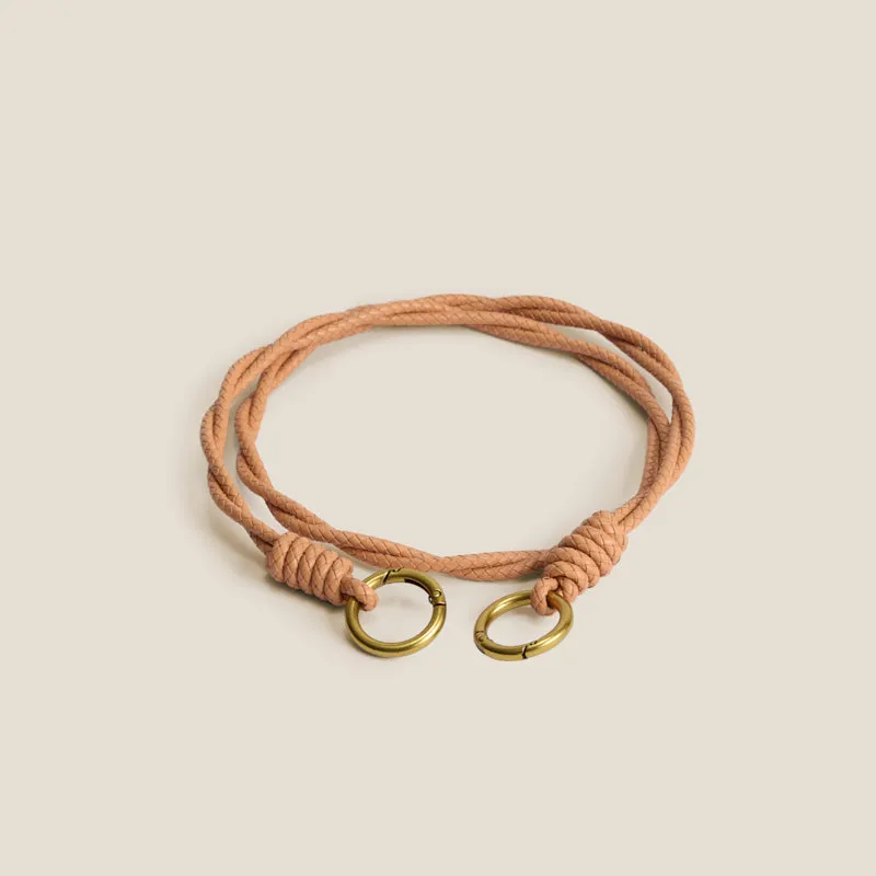 Leather Rope Crossbody Strap - Light Tan sold by Parker Thatch product image thumbnail 2