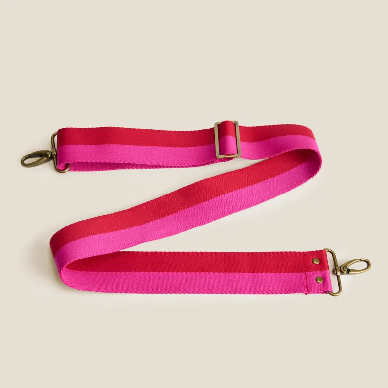 Adjustable Crossbody Strap - Pink & Red Stripe sold by Parker Thatch product image thumbnail 3