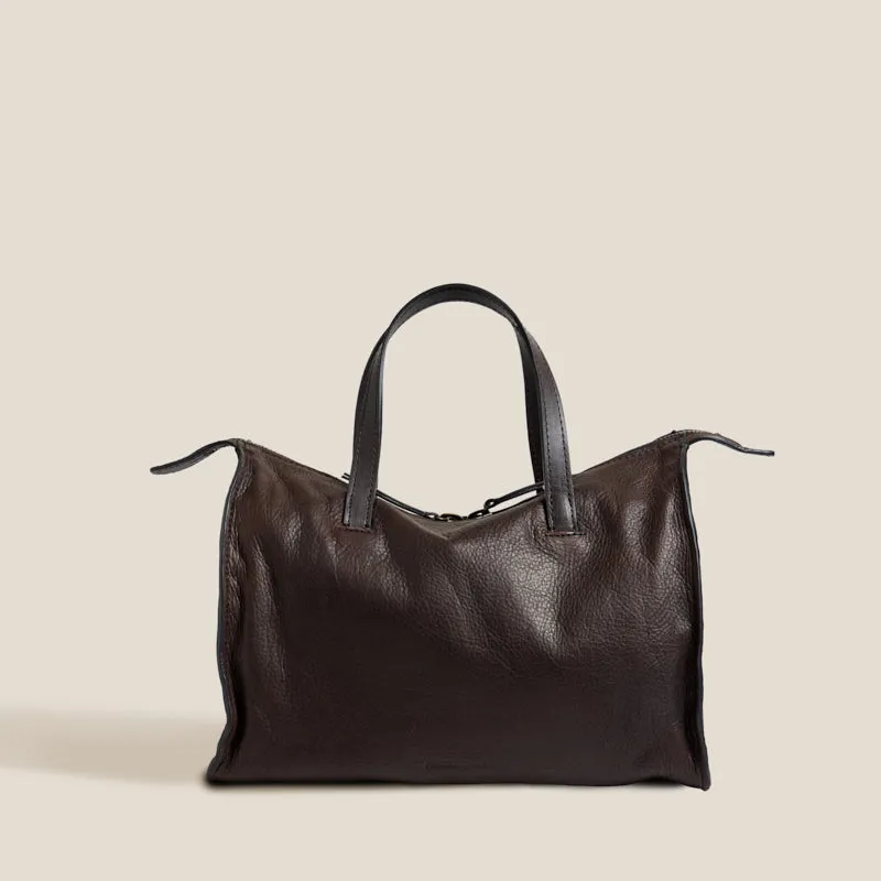 Zoe Satchel - Heritage "Broken-In" Leather Espresso made by Parker Thatch
