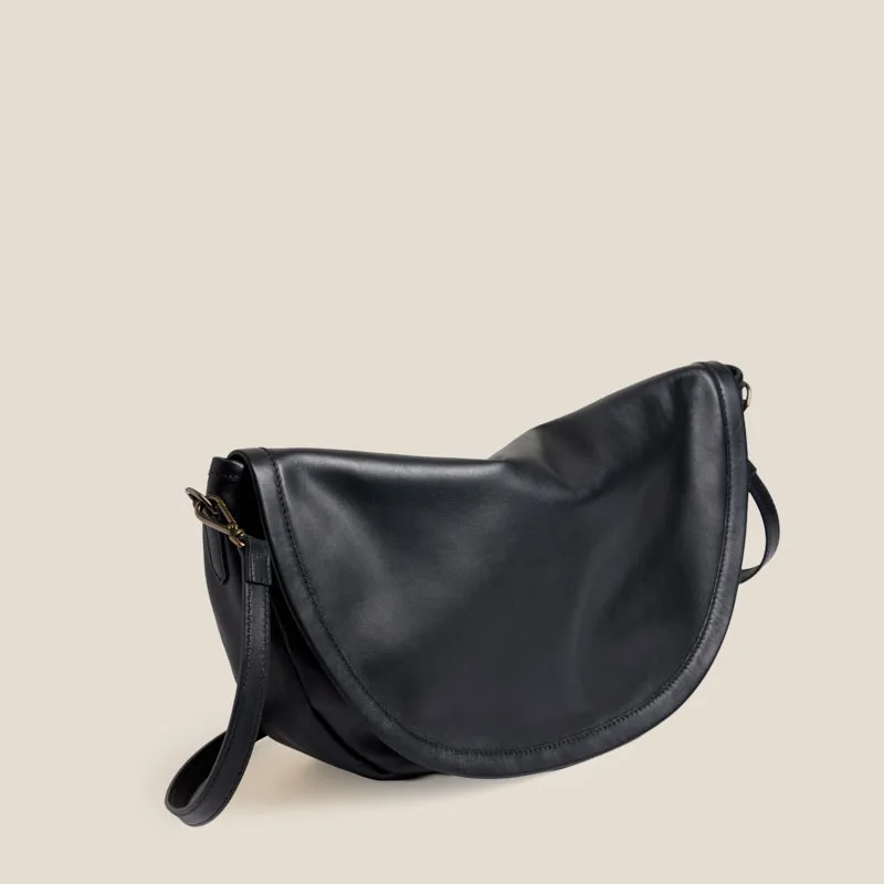 Arc Saddle Bag - Leather Black sold by Parker Thatch product image thumbnail 5