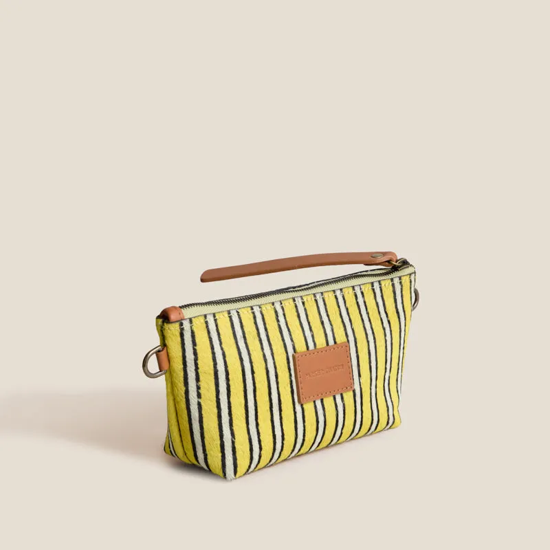 Little Buddy Pouch Bag - Sunwashed Stripe Print Hair-On Cowhide sold by Parker Thatch product image thumbnail 2