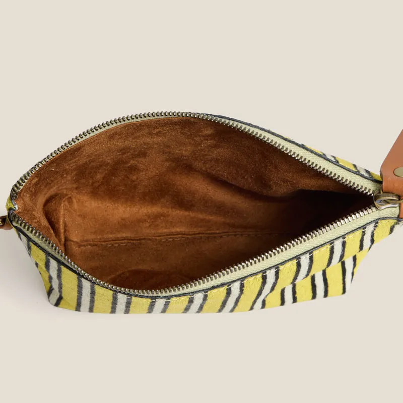 Little Buddy Pouch Bag - Sunwashed Stripe Print Hair-On Cowhide sold by Parker Thatch product image thumbnail 3