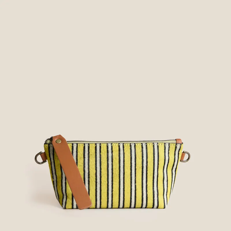 Little Buddy Pouch Bag - Sunwashed Stripe Print Hair-On Cowhide sold by Parker Thatch
