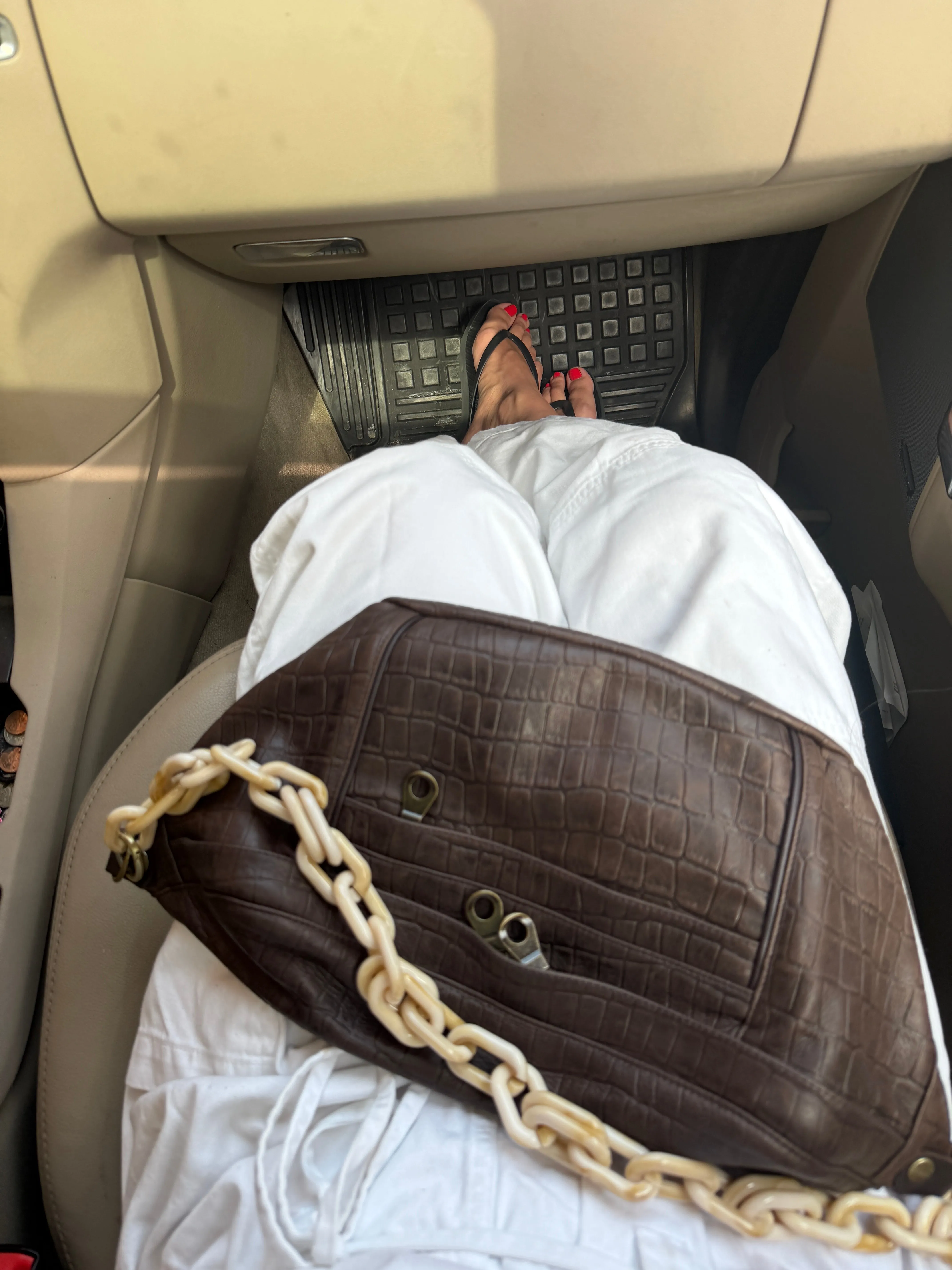 Cross Your Heart Sling - "Broken-In" Leather Croc Chocolate sold by Parker Thatch product image thumbnail 5