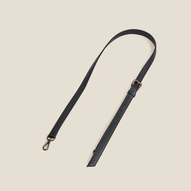 Adjustable Crossbody Strap - Leather Black made by Parker Thatch