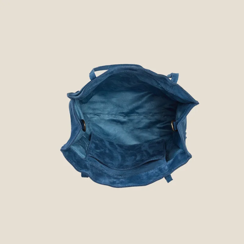 Magazine Tote - Suede Harbor Blue sold by Parker Thatch product image thumbnail 5