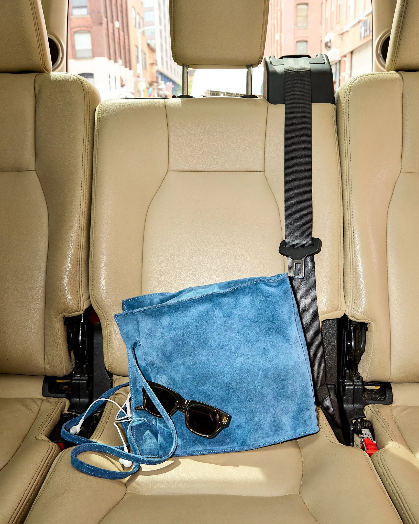 Magazine Tote - Suede Harbor Blue sold by Parker Thatch product image thumbnail 4