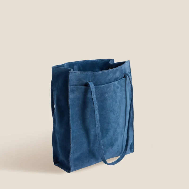 Magazine Tote - Suede Harbor Blue sold by Parker Thatch product image thumbnail 3