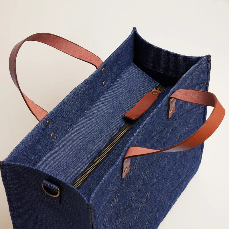 Medium Mimi - Denim Quilted sold by Parker Thatch product image thumbnail 3