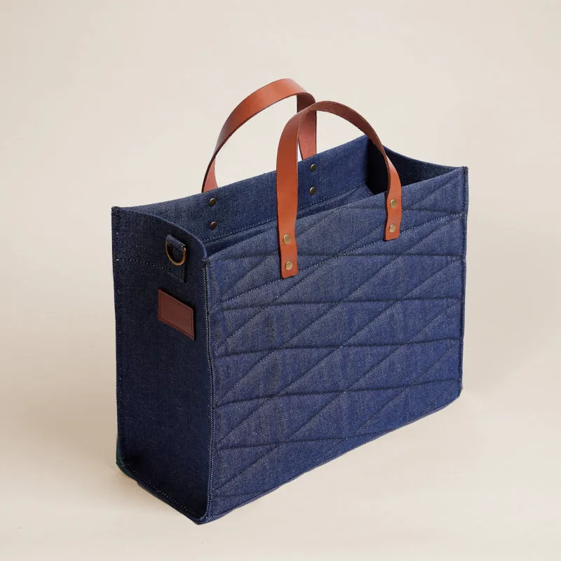 Medium Mimi - Denim Quilted sold by Parker Thatch product image thumbnail 2