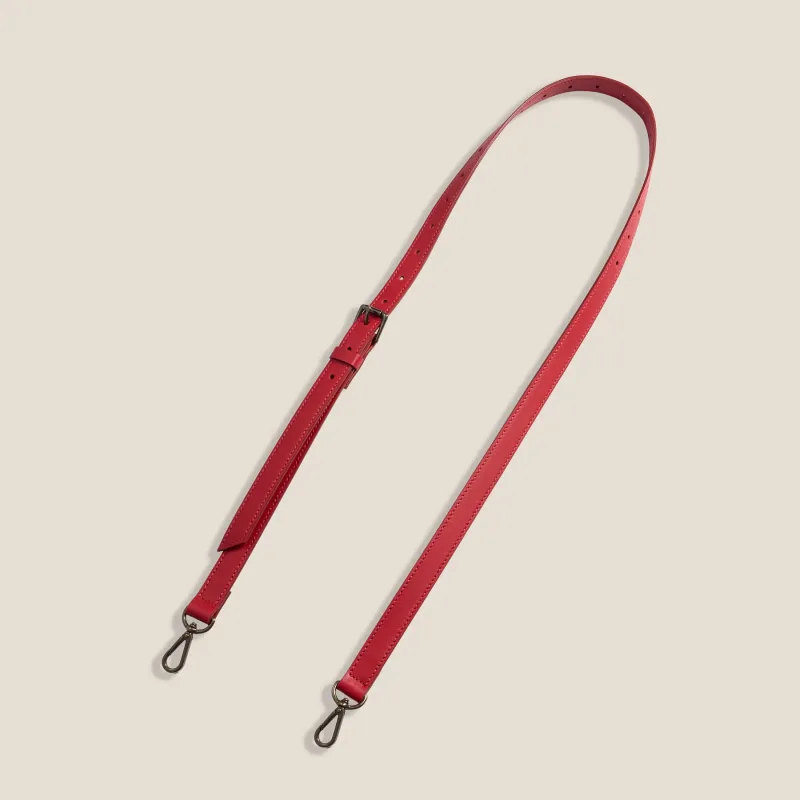 Adjustable Crossbody Strap - Leather Red made by Parker Thatch