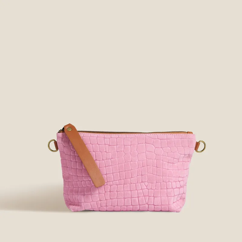 Big Buddy - Suede Blush Croco made by Parker Thatch