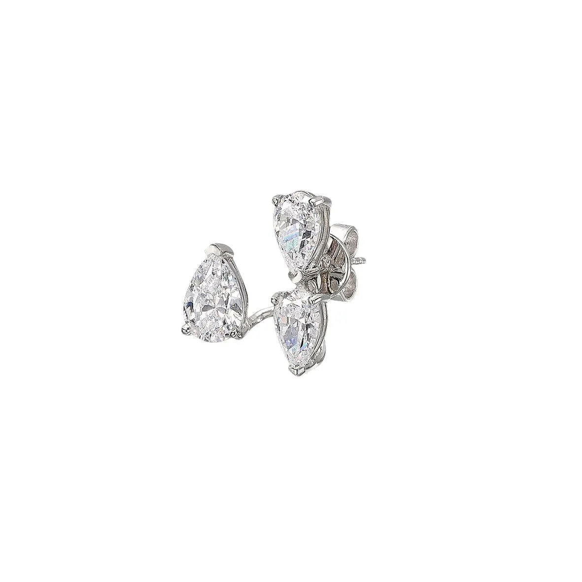 Floating Diamonds Nova Ear Huggies sold by The Jewelry Edit product image thumbnail 3