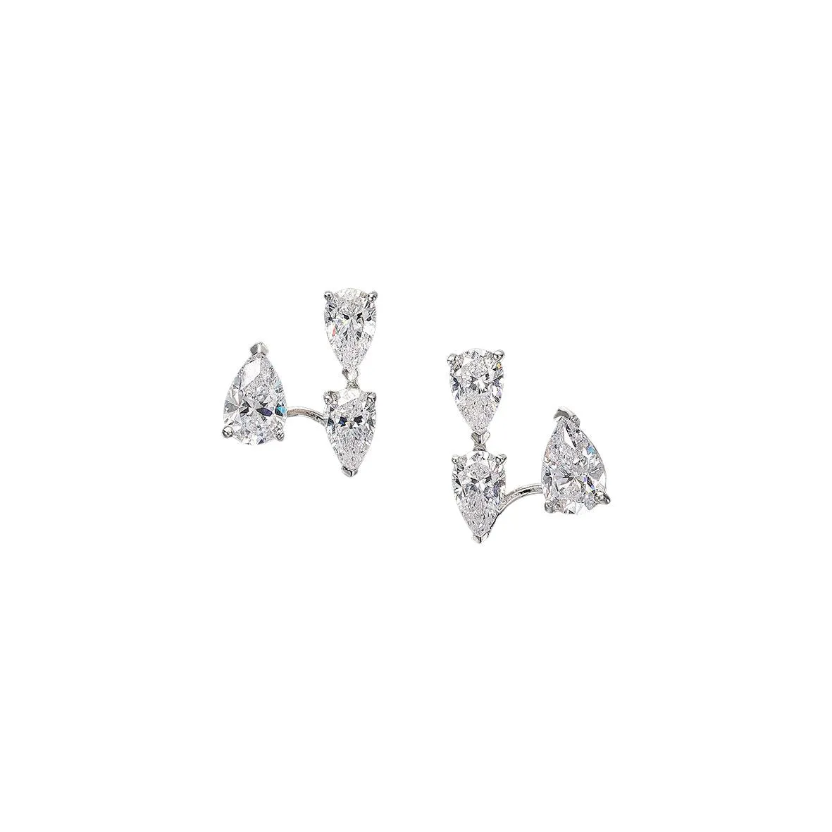 Floating Diamonds Nova Ear Huggies sold by The Jewelry Edit