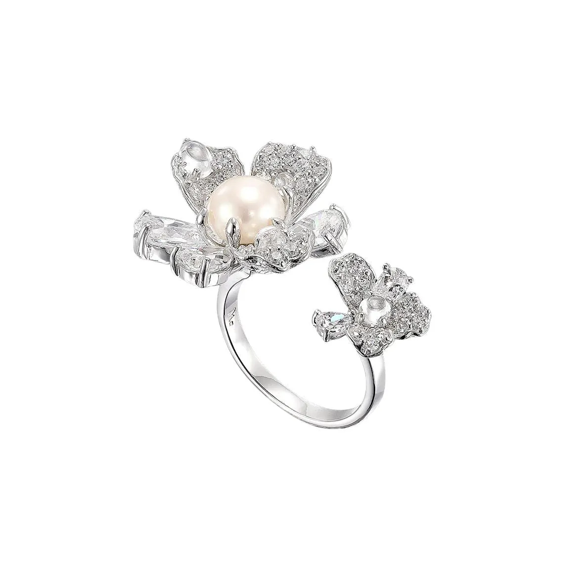 Diamond Snow Rose Ring sold by The Jewelry Edit