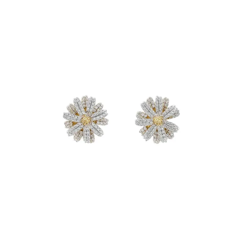Daisy Diamond Earrings sold by The Jewelry Edit