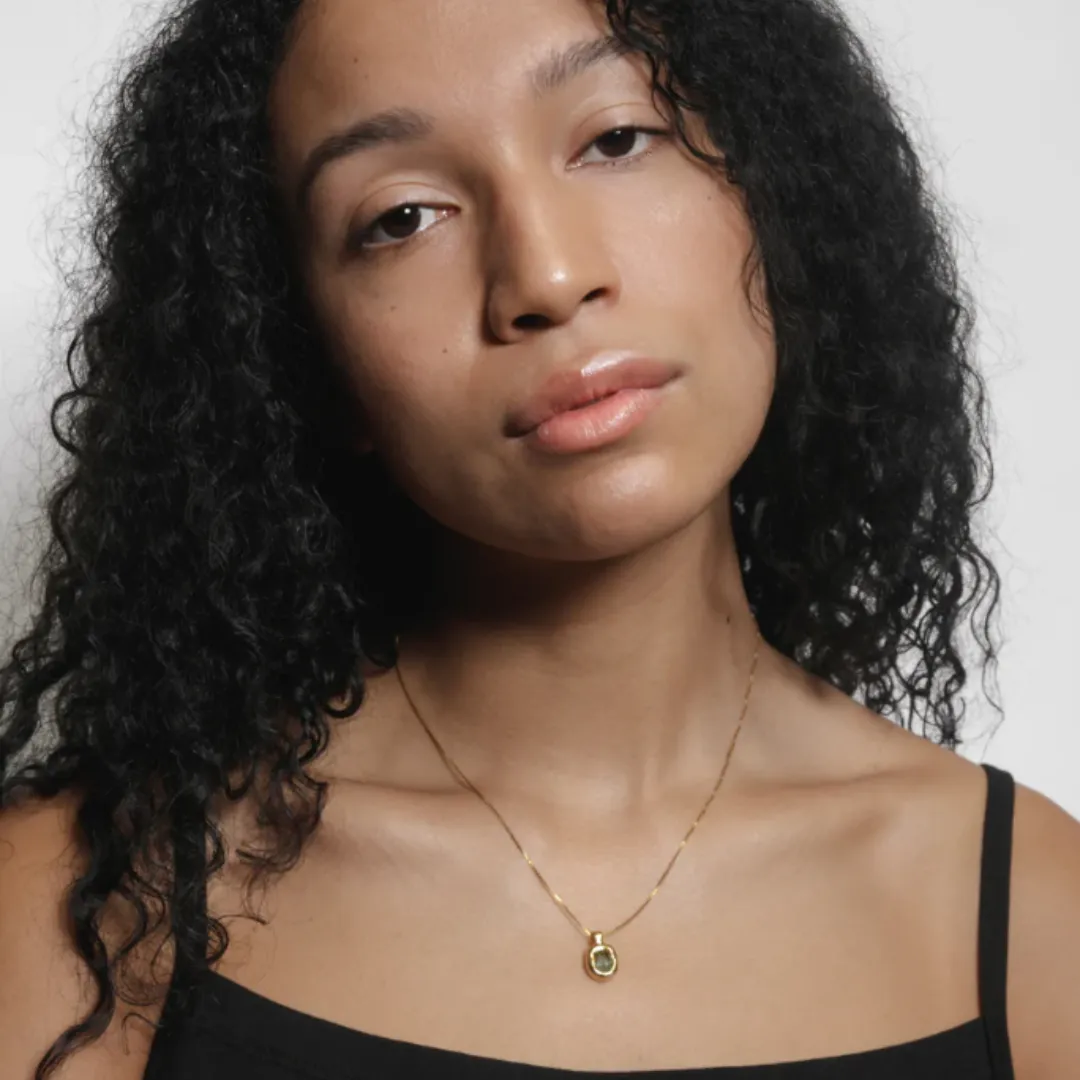 Freya Necklace in Green and Gold sold by The Jewelry Edit product image thumbnail 2