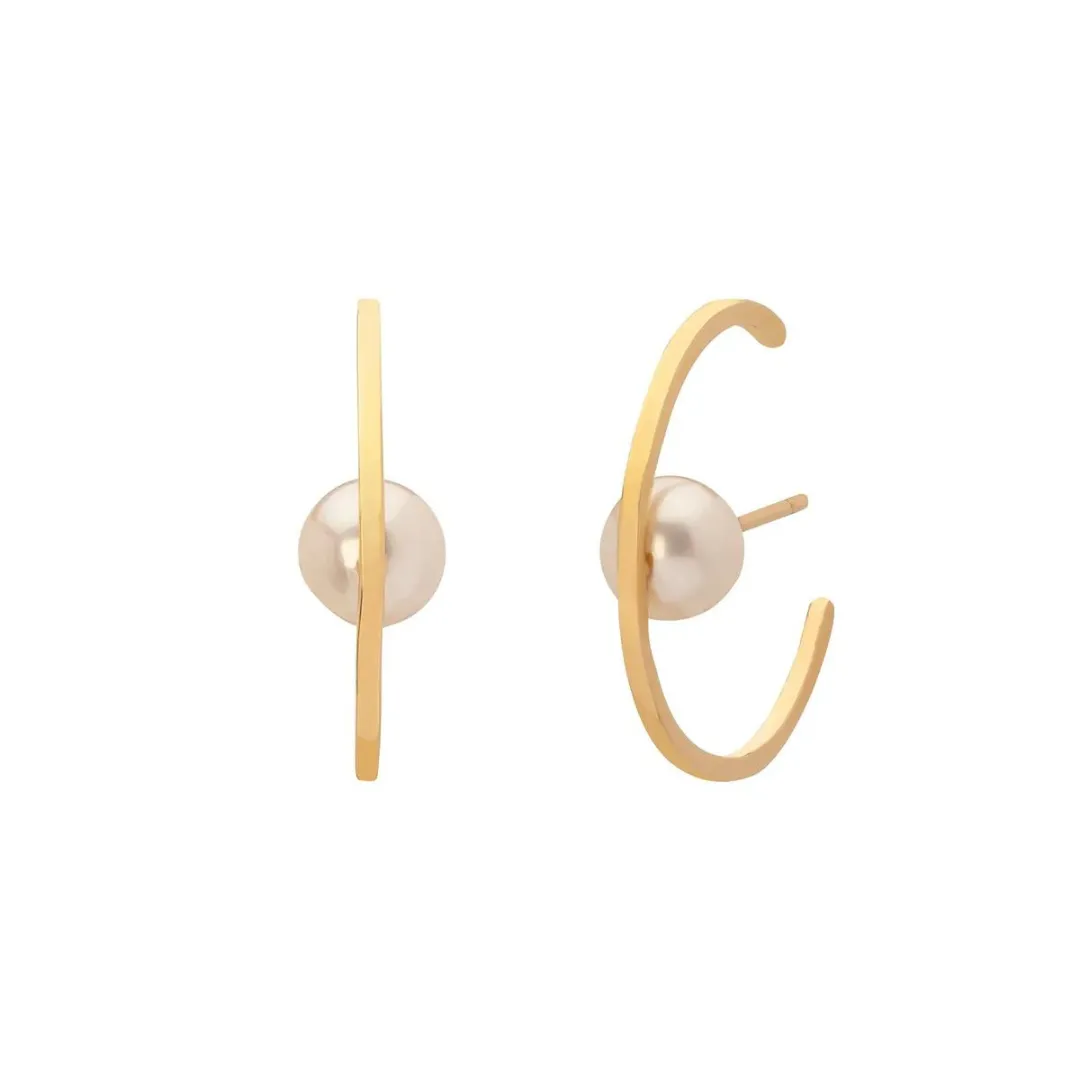 Orbit Ear Cuffs White Pearl Small sold by The Jewelry Edit