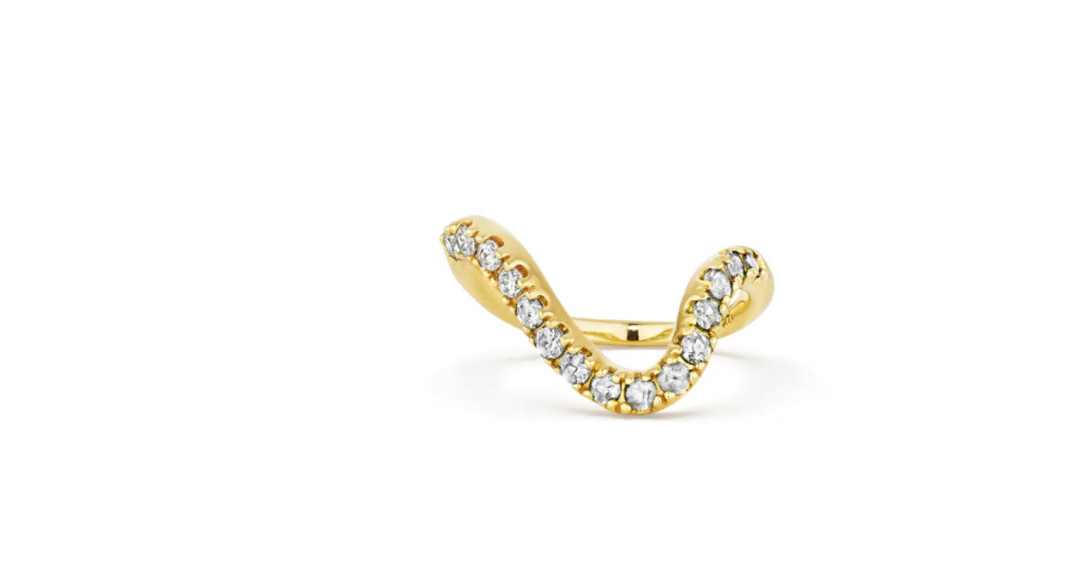 Diamond Wavy Ring sold by The Jewelry Edit