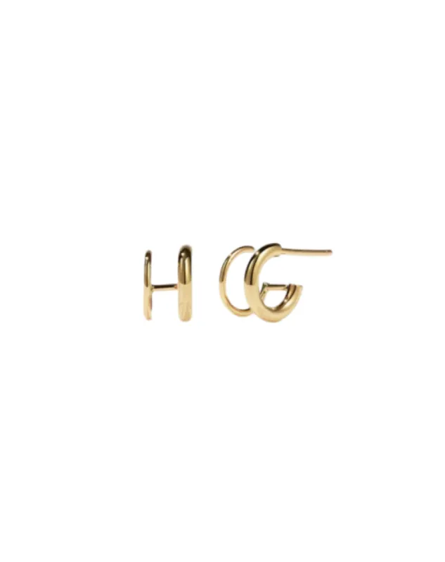 Halo Faux Double Hoops sold by The Jewelry Edit