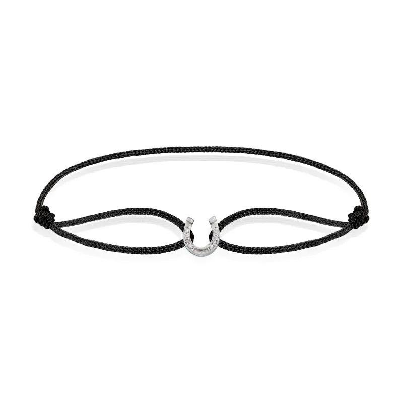 The Epona Horseshoe Bracelet Sterling Silver Diamonds sold by The Jewelry Edit