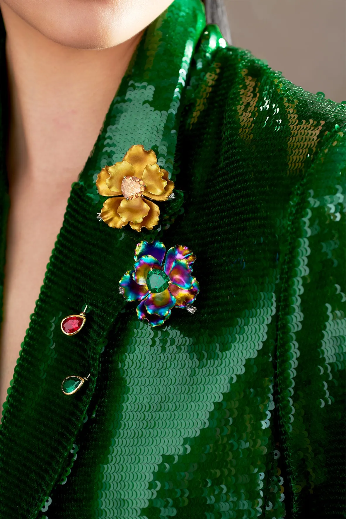 Citrine Parrot Bloom Pin sold by The Jewelry Edit product image thumbnail 3