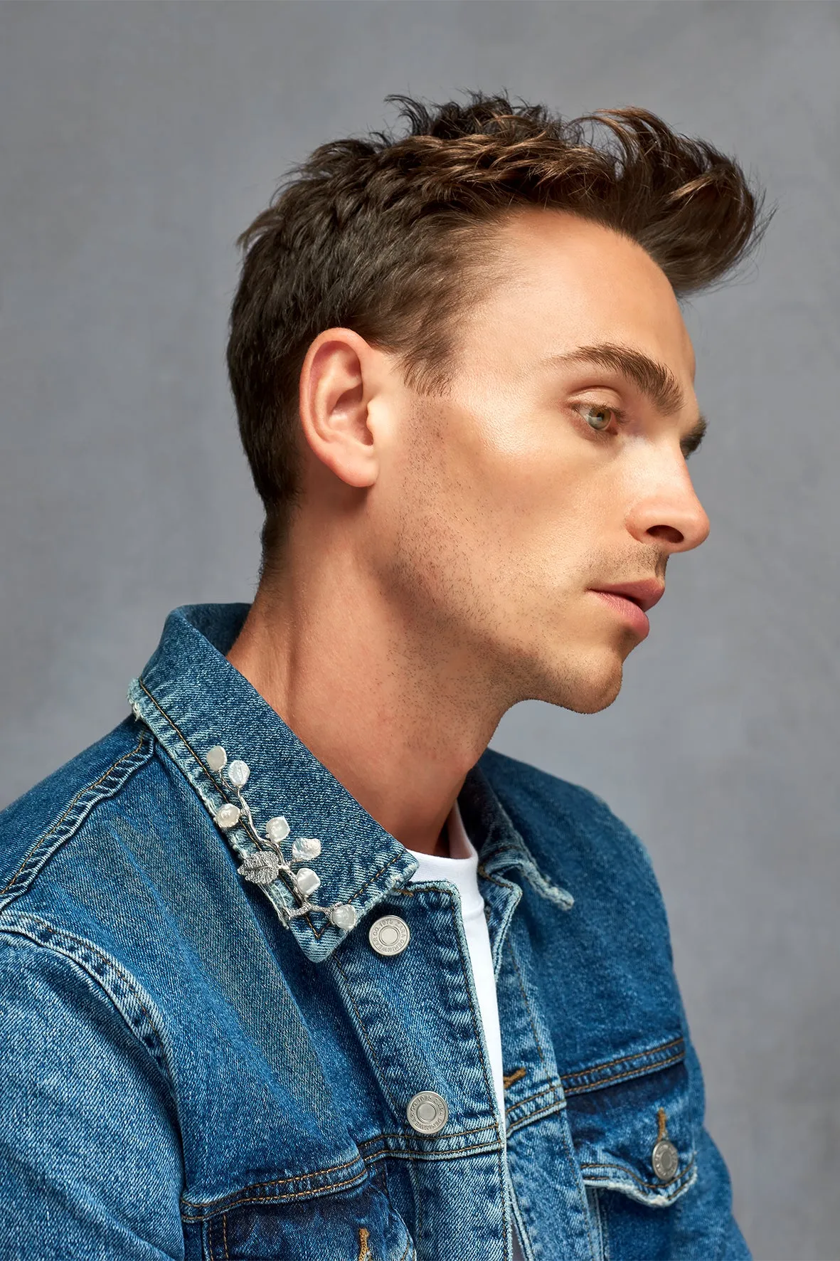 White Cherry Branch Brooch sold by The Jewelry Edit product image thumbnail 2