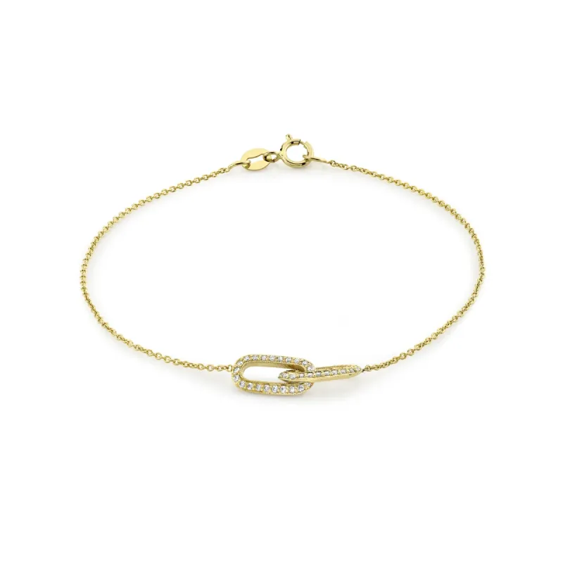 Pavé Linked Bracelet With DiamondPave sold by The Jewelry Edit