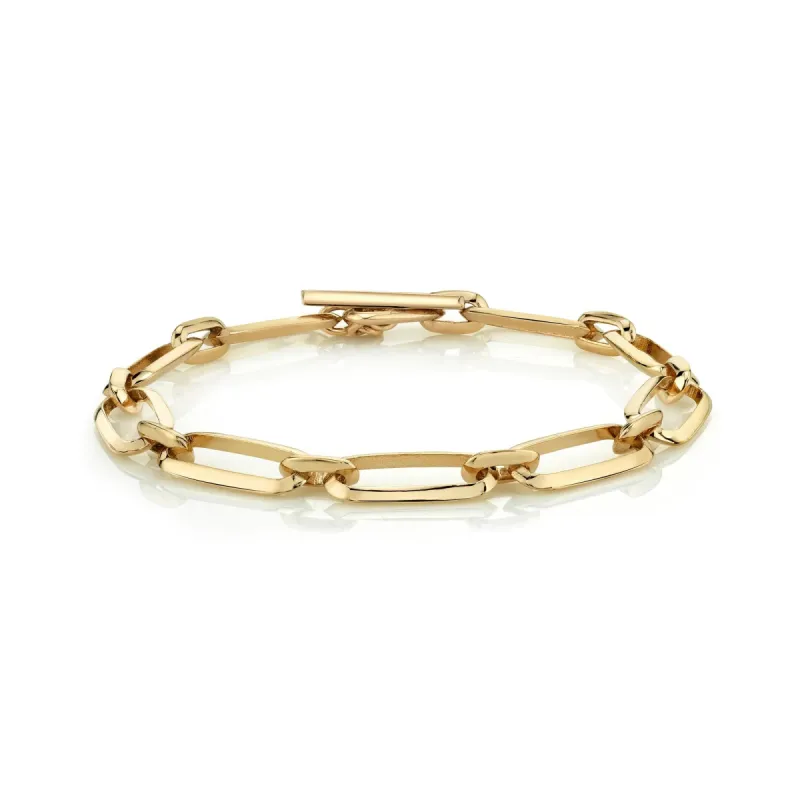 XL Knife Edge Flat Link Bracelet sold by The Jewelry Edit