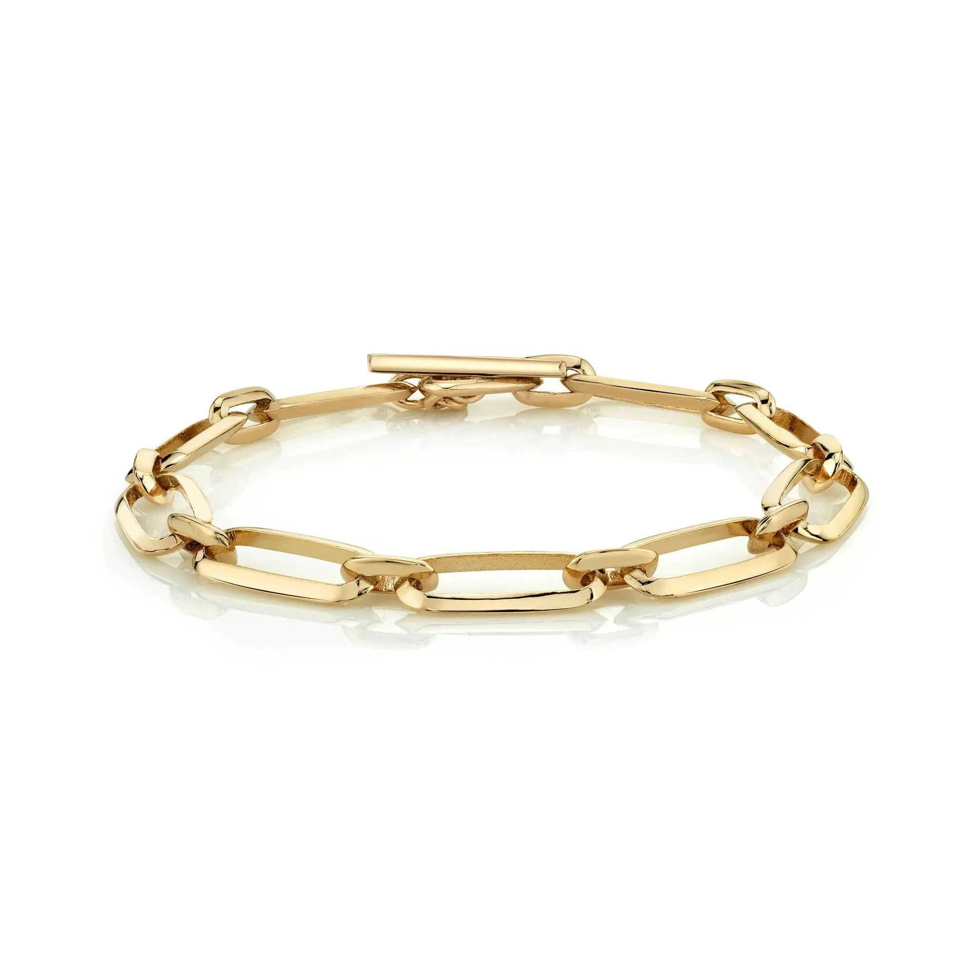 XL Knife Edge Flat Link Bracelet sold by The Jewelry Edit