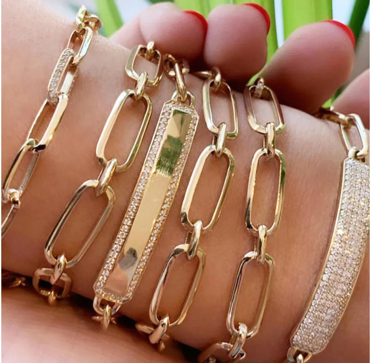 XL Knife Edge Flat Link Bracelet sold by The Jewelry Edit product image thumbnail 2