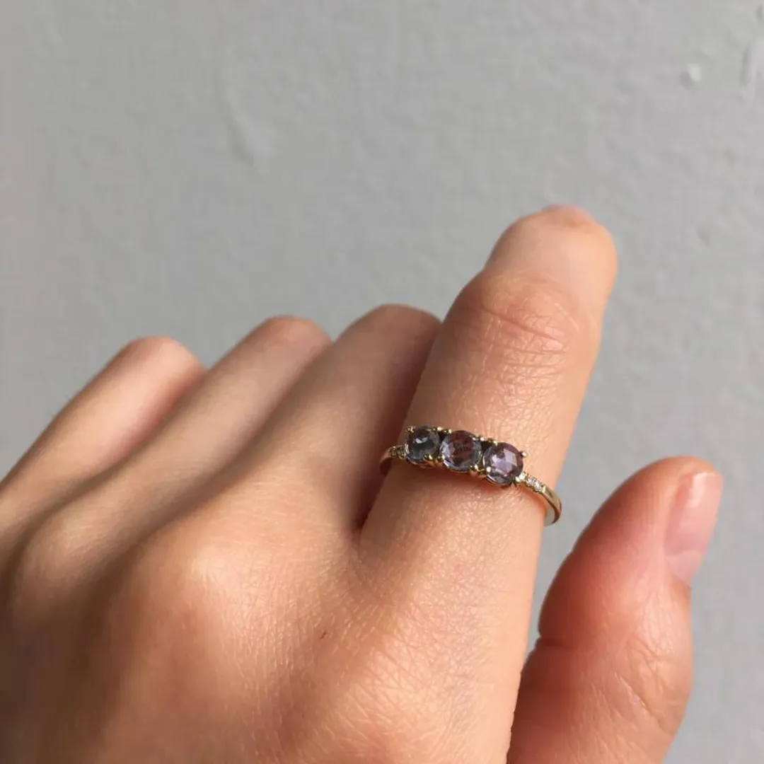 Rose Cut Sapphire Equilibrium Ring sold by The Jewelry Edit product image thumbnail 3