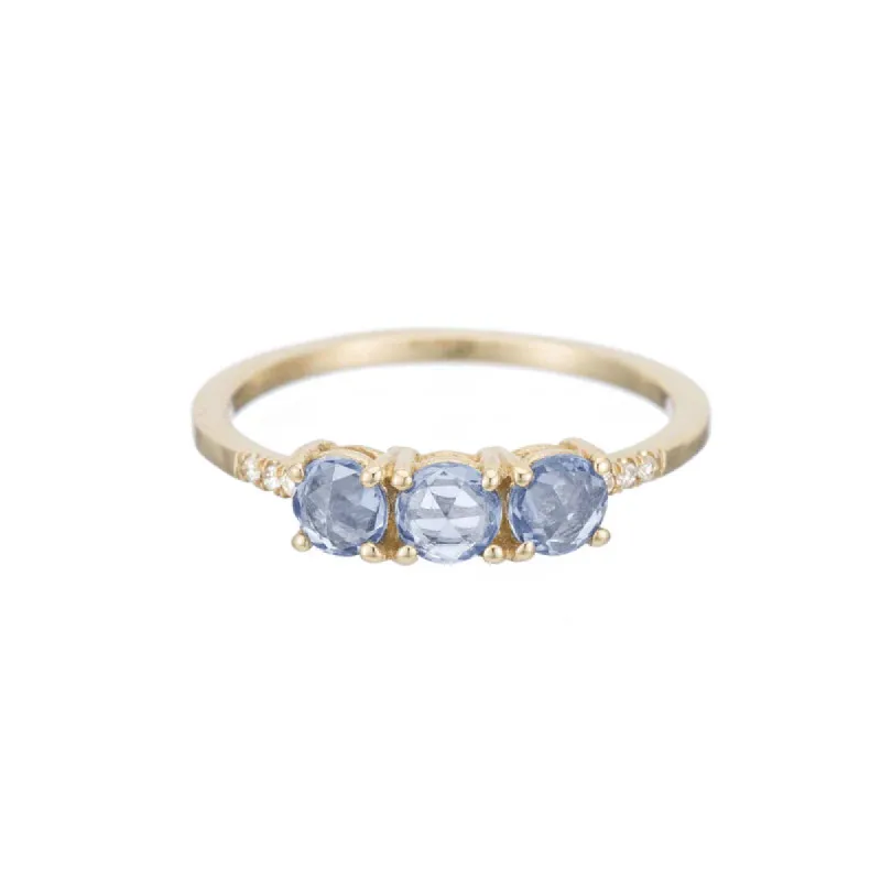 Rose Cut Sapphire Equilibrium Ring sold by The Jewelry Edit
