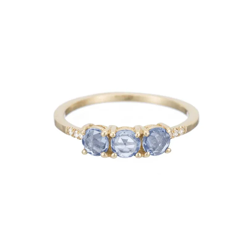 Rose Cut Sapphire Equilibrium Ring sold by The Jewelry Edit