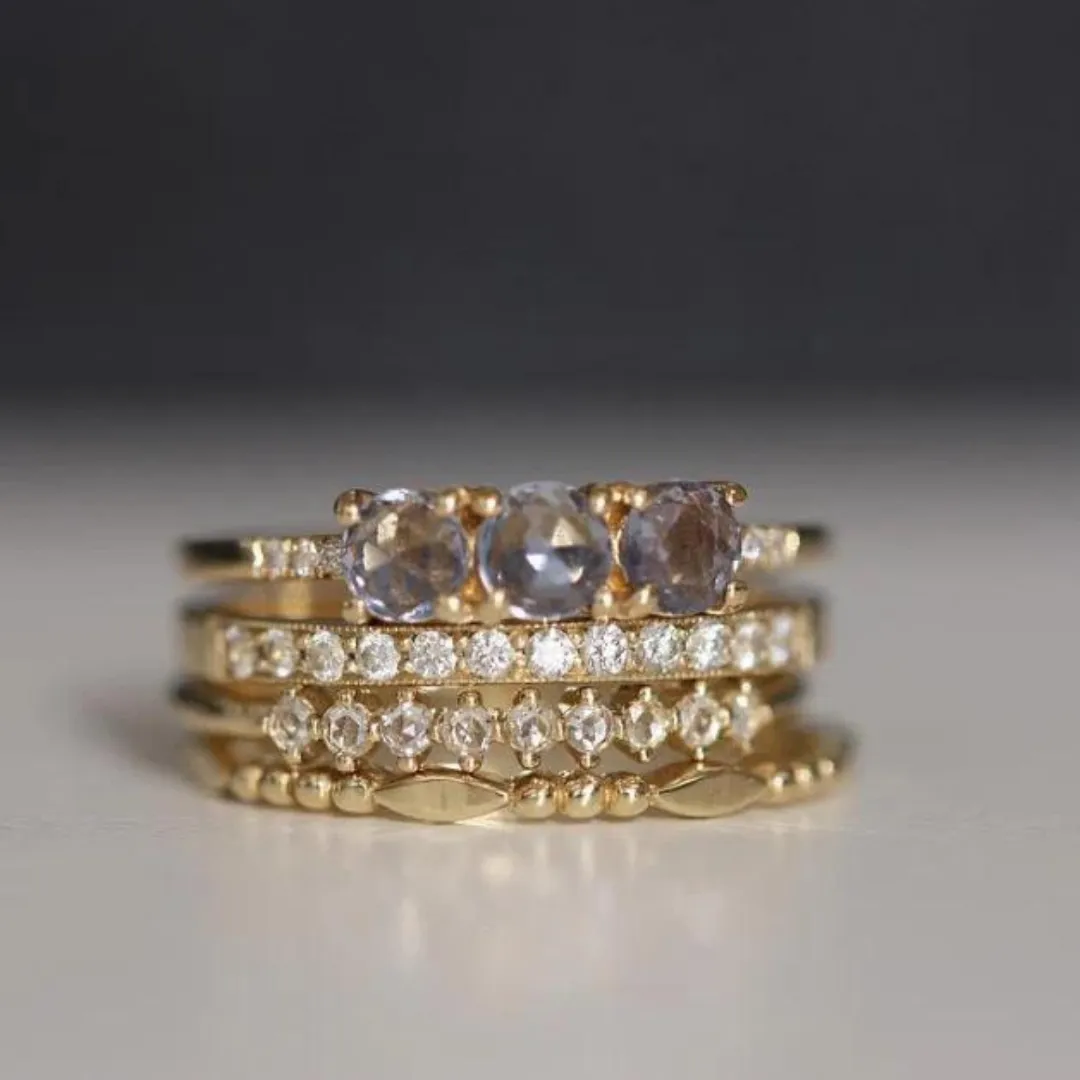 Rose Cut Sapphire Equilibrium Ring sold by The Jewelry Edit product image thumbnail 2