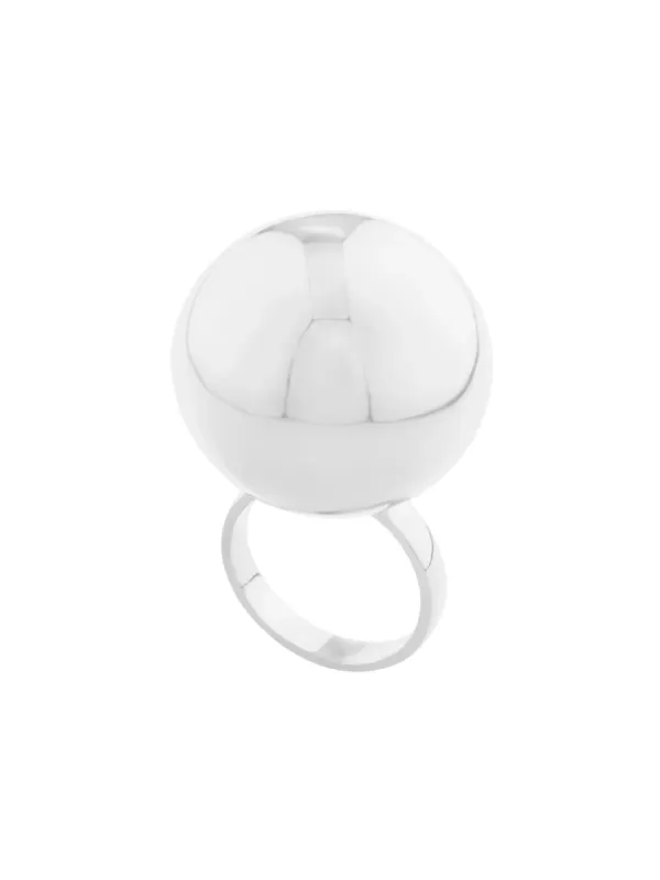 Bubble Ring Silver Rhodium Plated sold by The Jewelry Edit