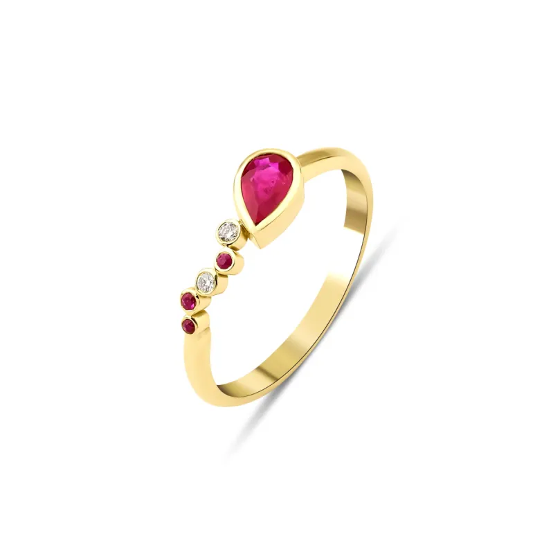 Seraphina Divine Wing Ruby Ring sold by The Jewelry Edit