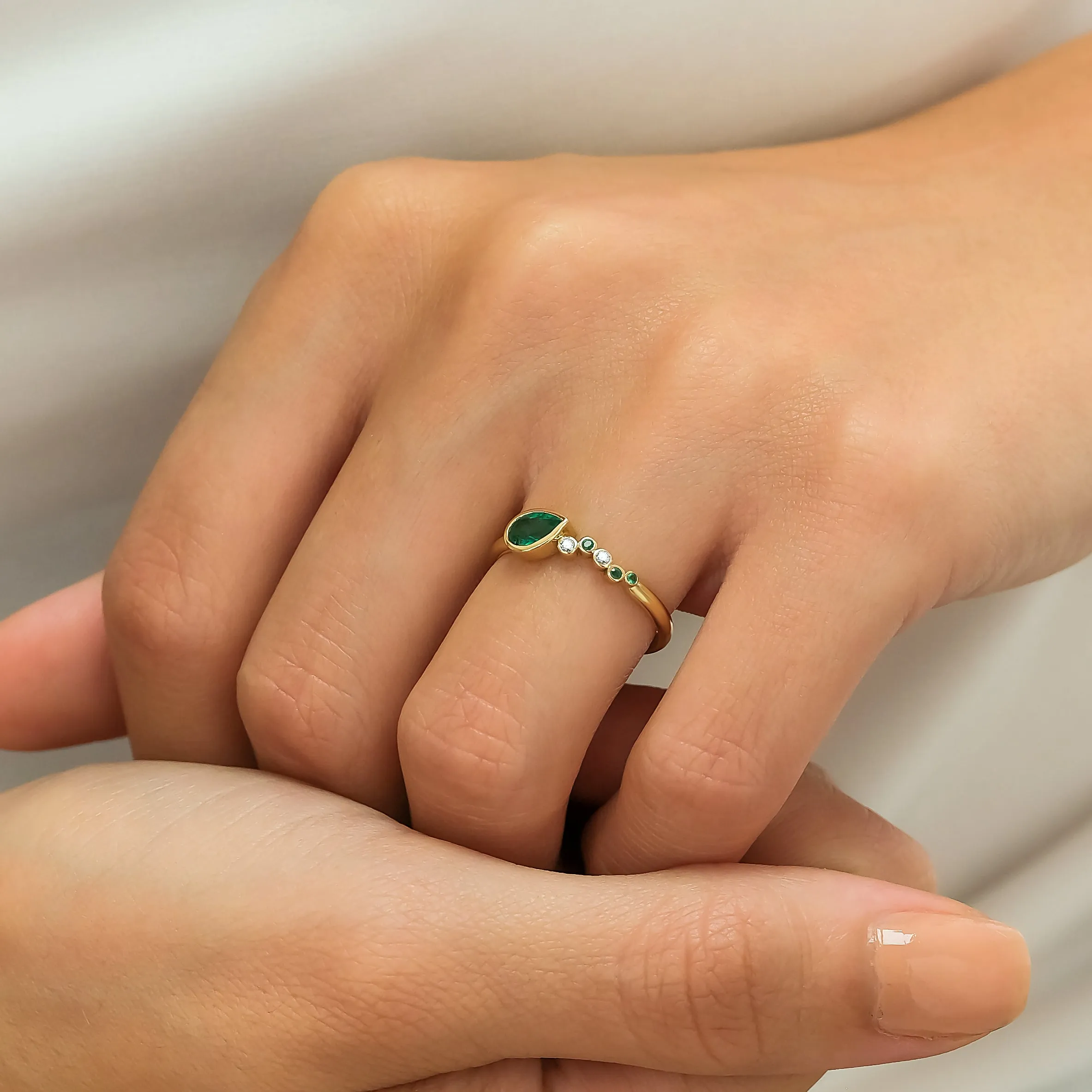 Seraphina Divine Wing Emerald Ring sold by The Jewelry Edit product image thumbnail 2